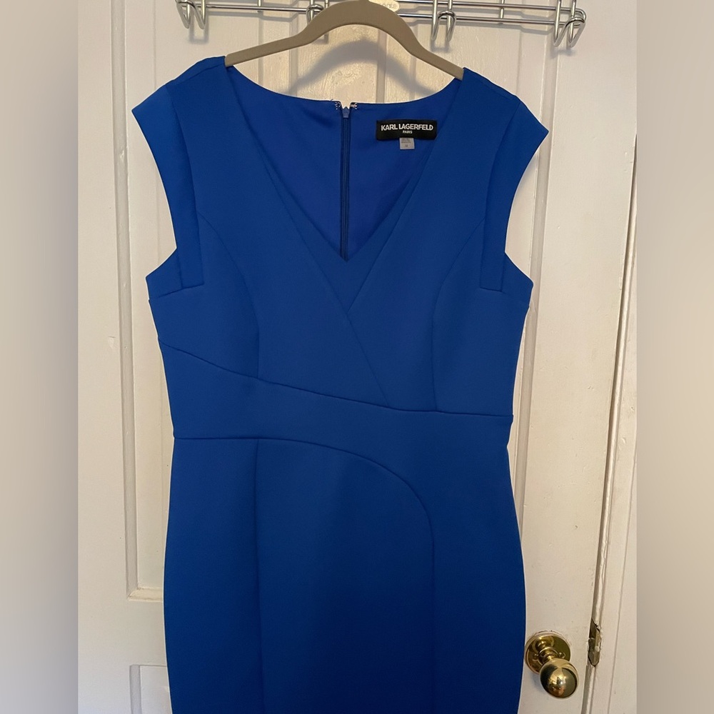 NWT Karl Lagerfeld Royal Blue Midi Dress
